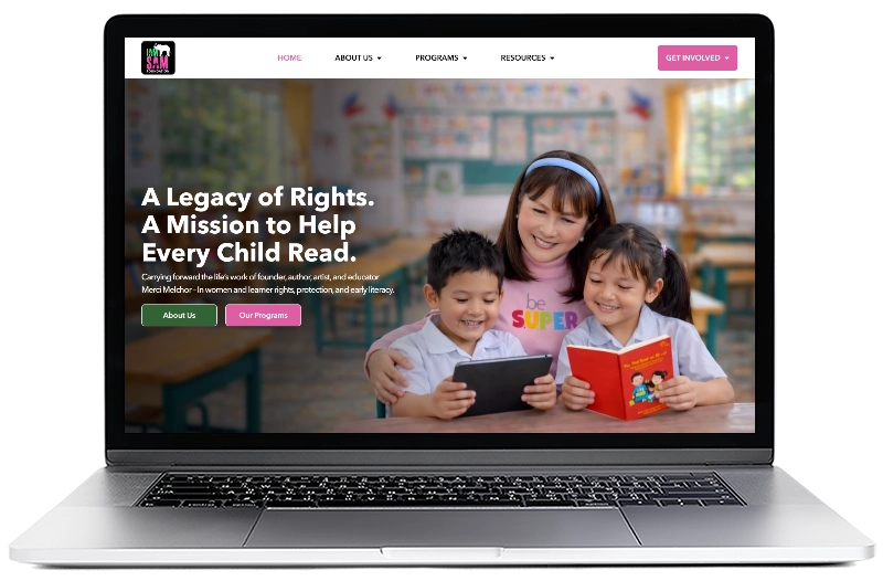 I AM SAM FOUNDATION Website Design Preview